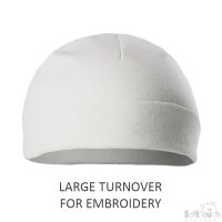 H4-W-BP: White Cotton Hat (0-3 Months)